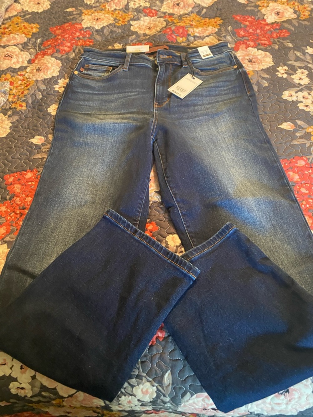 Judy Blue Women's Dark Blue Straight Jeans